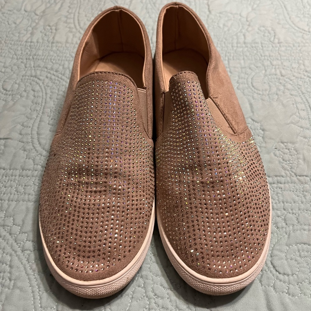 Rhinestone slip ons